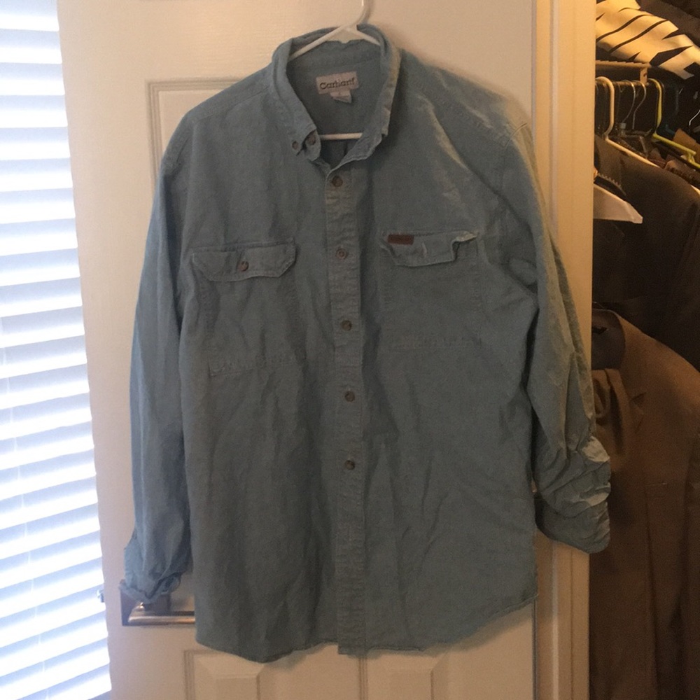 Carhartt denim shirt.